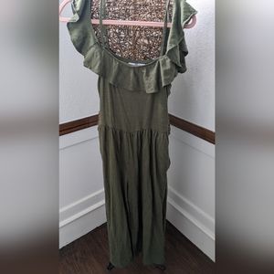 Green Jumpsuit w/ Pockets